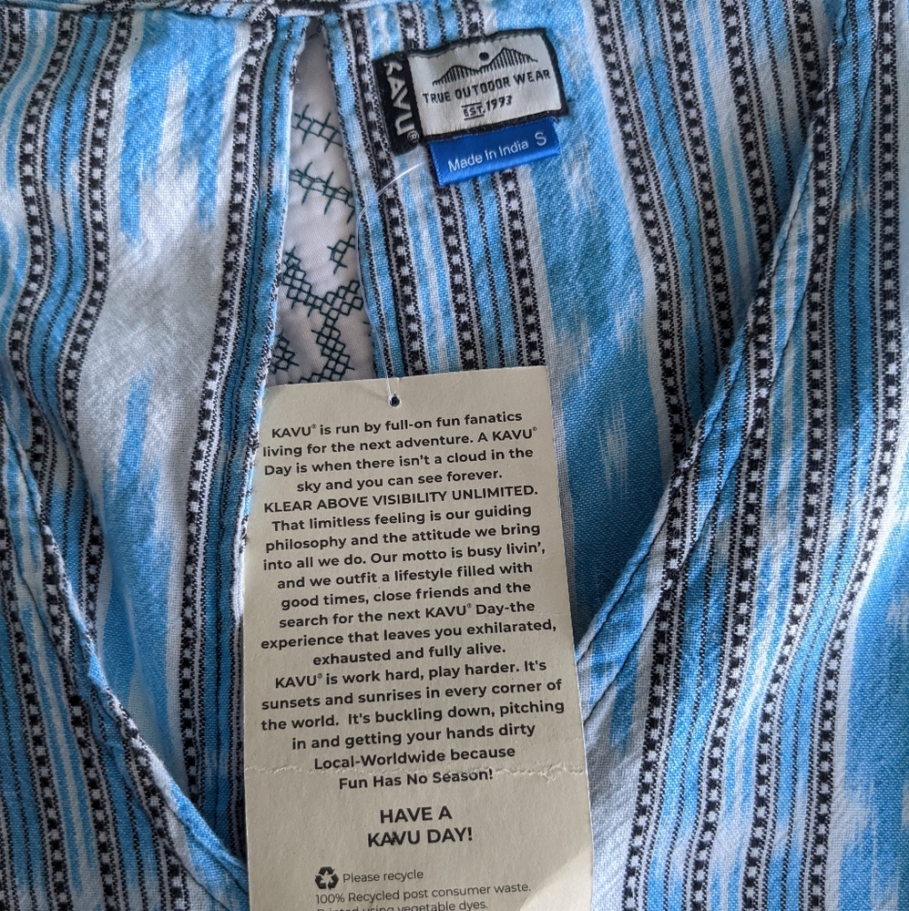 NWT Kavu Linen Midi Dress with Open Back - Picture 5 of 5